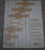 1987 Chevrolet Silverado Light Duty Truck 10-30 Series Fuel, Driveablity & Emissions Service Manual
