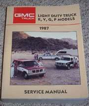 1987 GMC Suburban, Rally, Vandura & Light Duty Truck R, V, G, P Models Service Manual