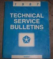 1987 Dodge Aries Technical Service Bulletin Manual