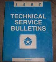 1987 Dodge Shadow Technical Service Bulletin Manual