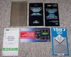 1987 Ford Tempo Owner's Manual Set