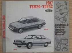 1987 Ford Tempo Electrical Wiring Diagrams Troubleshooting Manual