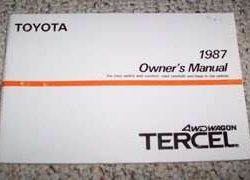 1987 Toyota Tercel 4WD Wagon Owner's Manual
