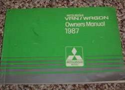 1987 Mitsubishi Van & Wagon Owner's Manual