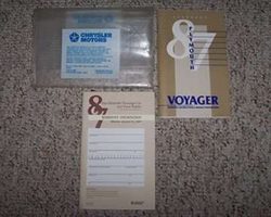 1987 Plymouth Voyager Owner's Manual Set