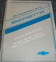 1987 Chevrolet Beretta Owner's Manual