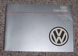 1987 Volkswagen Cabriolet Owner's Manual