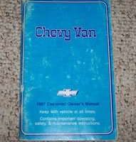 1987 Chevrolet Van Owner's Manual