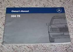 1988 Mercedes Benz 300TE Owner's Manual