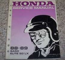 1988 Honda Elite 50 LX SA50 Motorcycle Shop Service Manual