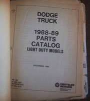 1989 Dodge Ramcharger Mopar Parts Catalog Binder