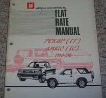 1990 Isuzu Amigo Flat Rate Manual