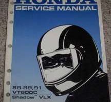 1989 Honda Shadow VLX VT600C Motorcycle Shop Service Manual