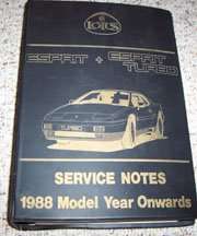 1988 Lotus Esprit & Esprit Turbo Service Manual