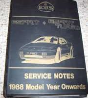 1989 Lotus Esprit & Esprit Turbo Service Manual