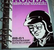 1988 Honda Elite 50 LX/SR/S SA50 & SA50P Motorcycle Service Manual