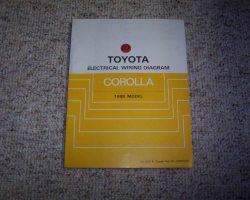 1988 Toyota Corolla Electrical Wiring Diagram Manual