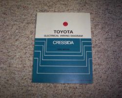 1988 Toyota Cressida Electrical Wiring Diagram Manual