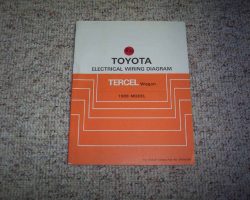 1988 Toyota Tercel Wagon Electrical Wiring Diagram Manual