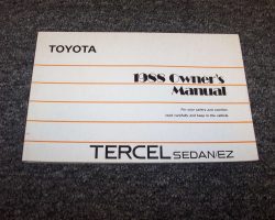 1988 Toyota Tercel Sedan/EZ Owner's Manual