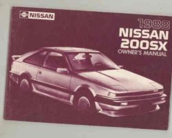 1988 Nissan 200SX Owner's Manual