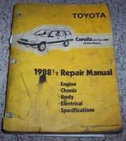 1988.5 Toyota Corolla All-Trac 4WD Station Wagon Service Repair Manual