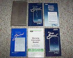 1988.5 Ford Escort Owner's Manual Set