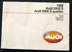 1988 Audi 5000 Owner's Manual