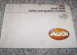 1988 Audi 5000 Turbo & Quattro Owner's Manual
