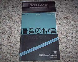1988 Volvo 740 Owner's Manual Set