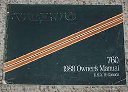 1988 Volvo 760 Owner's Manual