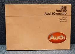 1988 Audi 90 Owner's Manual