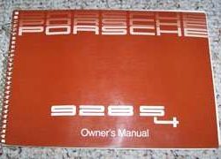 1988 Porsche 928 S4 Owner's Manual