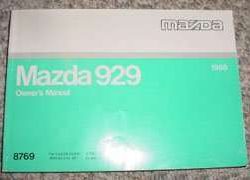1988 Mazda 929 Owner's Manual