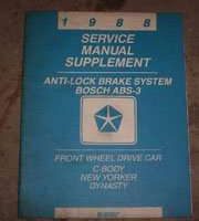 1988 Chrysler New Yorker Bosch ABS-3 Service Manual Supplement