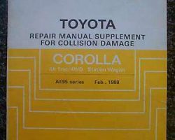 1989 Toyota Corolla All-Trac/4WD Station Wagon Collision Damage Repair Manual Supplement