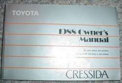 1988 Toyota Cressida Owner's Manual