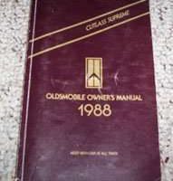 1988 Oldsmobile Cutlass Supreme Owner's Manual