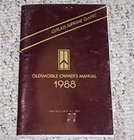 1988 Oldsmobile Cutlass Supreme Classic Owner's Manual