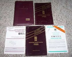 1988 Oldsmobile Delta 88 & Ninety-Eight Regency Owner's Manual Set