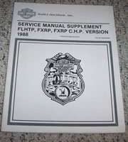 1988 Harley-Davidson FLHTP, FXRP & FXRP C.H.P. Version Police Models Motorcycle Service Manual Supplement