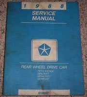 1988 Chrysler Fifth Avenue Service Manual