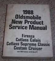 1988 Oldsmobile Firenza New Product Service Manual