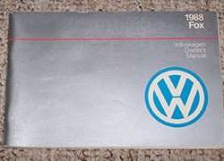 1988 Volkswagen Fox Owner's Manual
