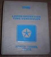 1988 Plymouth Caravelle Labor Time Guide Binder