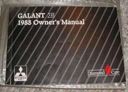 1988 Mitsubishi Galant Owner's Manual