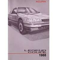 1988 Acura Legend Coupe Owner's Manual