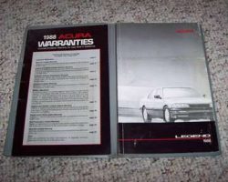 1988 Acura Legend Owner's Manual Set