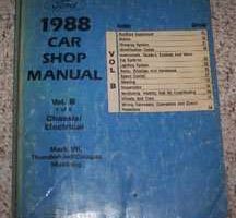 1988 Ford Mustang Chassis & Electrical Service Manual