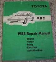 1988 Toyota MR2 Shop Service Repair Manual